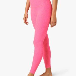 Beyond Yoga Electric Pink Heather Spacedye leggings (midi length, size small)
